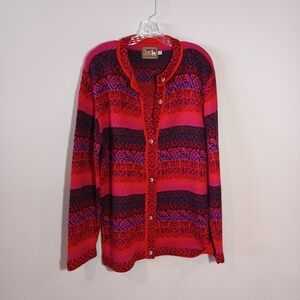 The Alpaca Connection Cardigan Sweater Handmade In Peru Alpaca Bkend XL